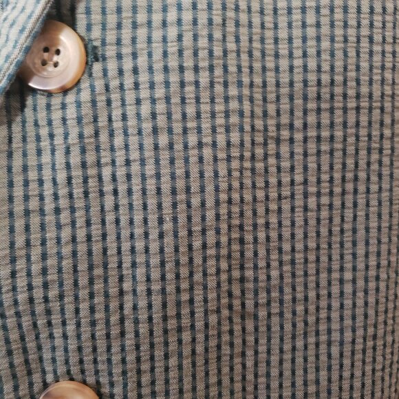 NWOT GAP Mens Large Olive Green Check Blazer Jacket Seersucker Sport Coat - Picture 6 of 10